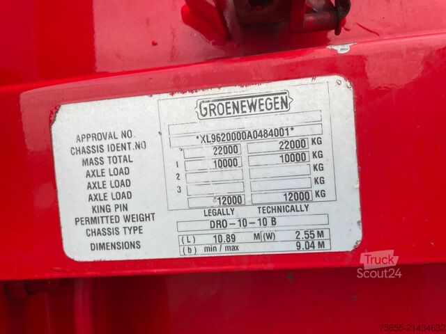 Bőrönd Groenewegen DRO-10-10 B 1-Axle City / Box / Koffer / Steeri...