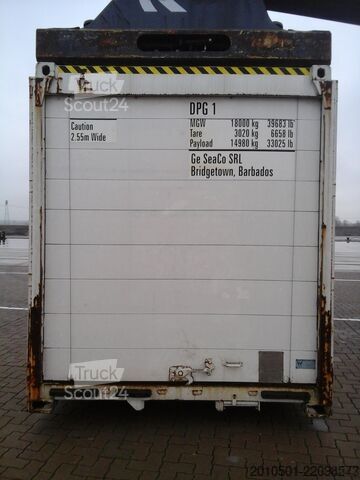 Değiştirilebilir kasa kutu yapılı Wechselbrücke Container auf Stelzen BDF 7,45m Rolltor Rolltor SOFORT VERFÜGBAR