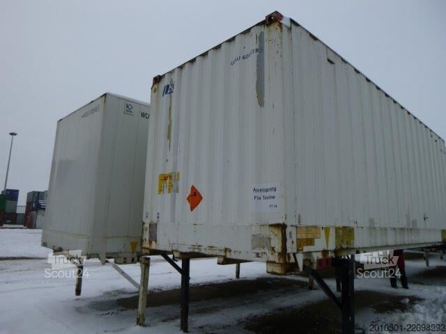 сменяема надстройка с кутиеобразна конструкция Wechselbrücke Container auf Stelzen BDF 7,45m Rolltor Rolltor SOFORT VERFÜGBAR