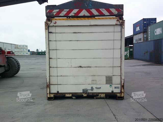 сменяема надстройка с кутиеобразна конструкция Wechselbrücke Container auf Stelzen BDF 7,45m Rolltor Rolltor SOFORT VERFÜGBAR