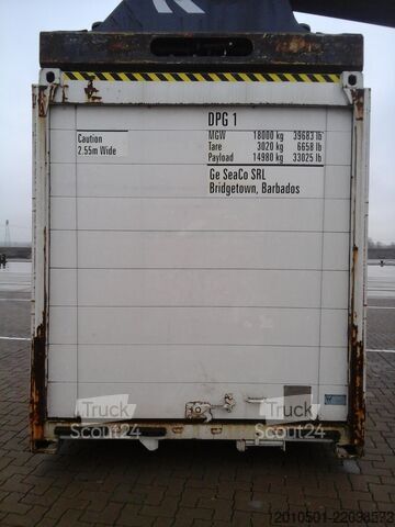 сменяема надстройка с кутиеобразна конструкция Wechselbrücke Container auf Stelzen BDF 7,45m Rolltor Rolltor SOFORT VERFÜGBAR