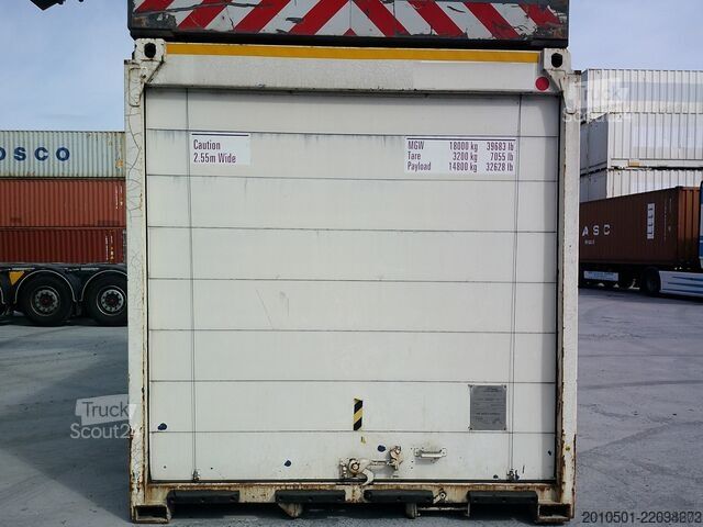 Cassone intercambiabile con struttura a box Wechselbrücke Container auf Stelzen BDF 7,45m Rolltor Rolltor SOFORT VERFÜGBAR