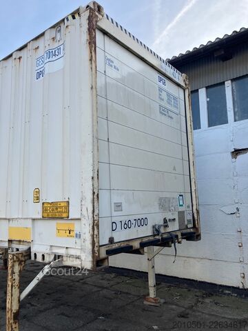 Cassone intercambiabile con struttura a box Wechselbrücke Container auf Stelzen BDF 7,45m Rolltor Rolltor SOFORT VERFÜGBAR