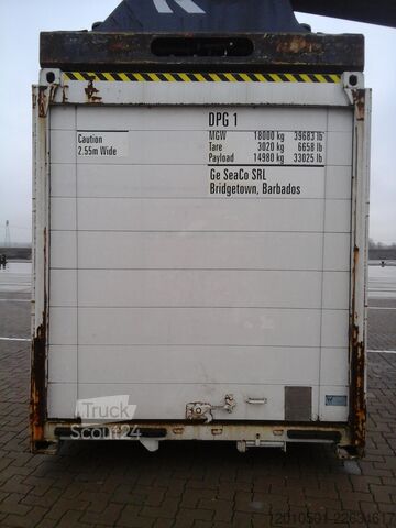 Cassone intercambiabile con struttura a box Wechselbrücke Container auf Stelzen BDF 7,45m Rolltor Rolltor SOFORT VERFÜGBAR
