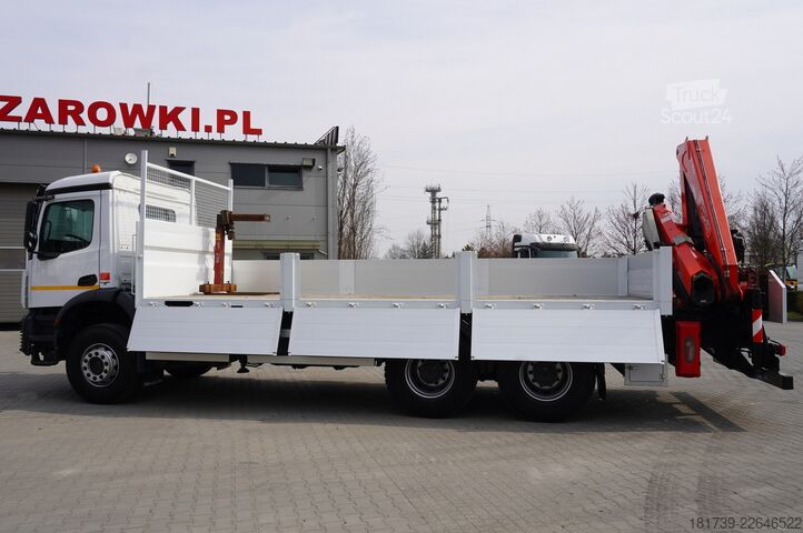 Vinçli platform Mercedes-Benz Arocs 2633 flatbed truck / Crane FASSI