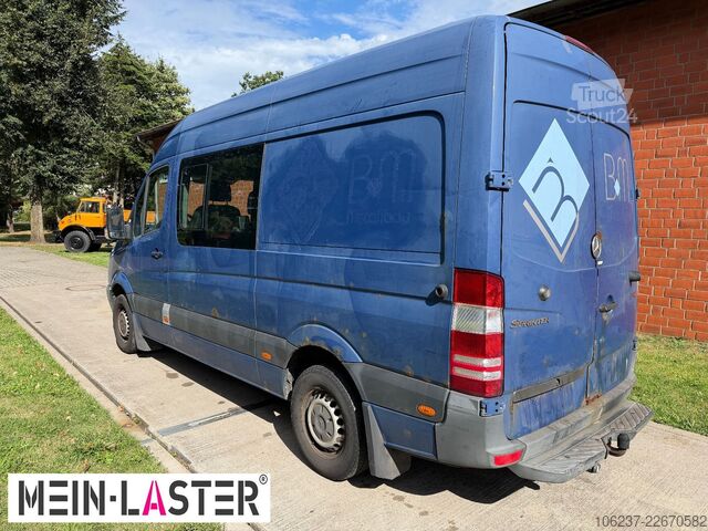 Furgoneta de caja alta MERCEDES-BENZ Sprinter 313 hoch+lang Mixto 5 Sitzer Klima AHK