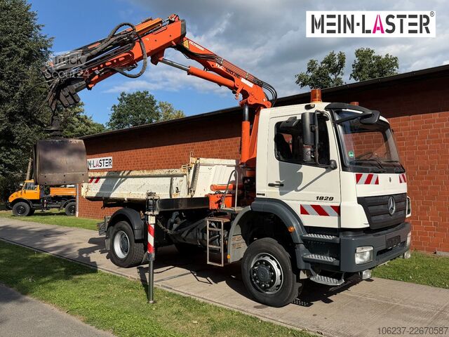 Camión volquete trilateral MERCEDES-BENZ 1829 4x4 Atlas 120.2E 13m-1t 5+6 StK +FB