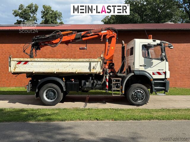 Camión volquete trilateral MERCEDES-BENZ 1829 4x4 Atlas 120.2E 13m-1t 5+6 StK +FB