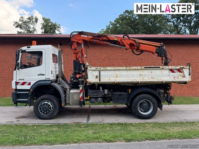 Camión volquete trilateral MERCEDES-BENZ 1829 4x4 Atlas 120.2E 13m-1t 5+6 StK +FB