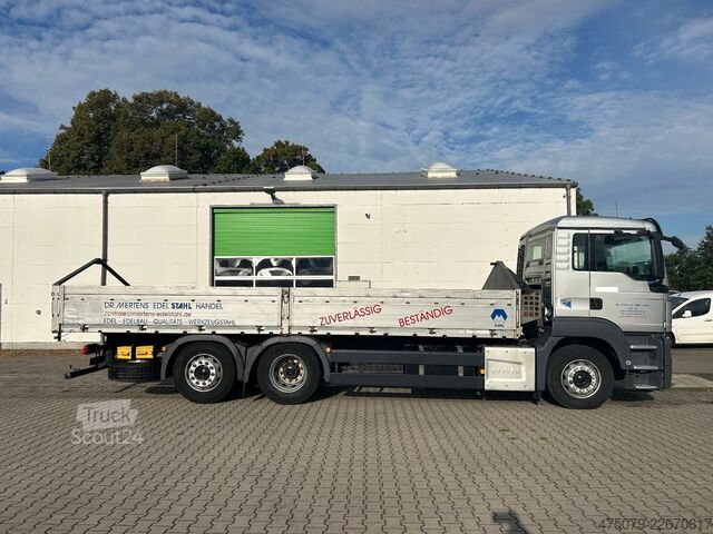 Вантажівка з відкритою платформою MAN TGS 26.400 /6x2 /Stahltransport / Lift Lenkachse