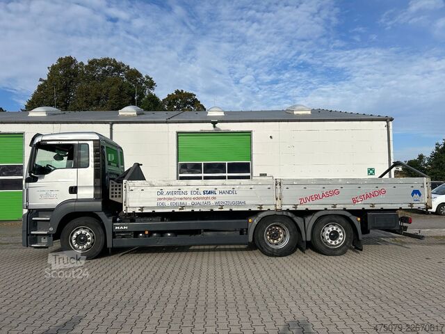 Вантажівка з відкритою платформою MAN TGS 26.400 /6x2 /Stahltransport / Lift Lenkachse