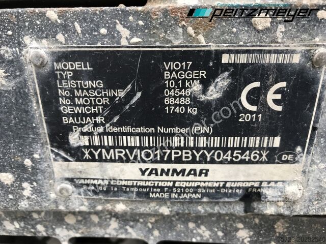 Minigrävare Yanmar MINIBAGGER Vio 17 verstellbares Fahrwerk