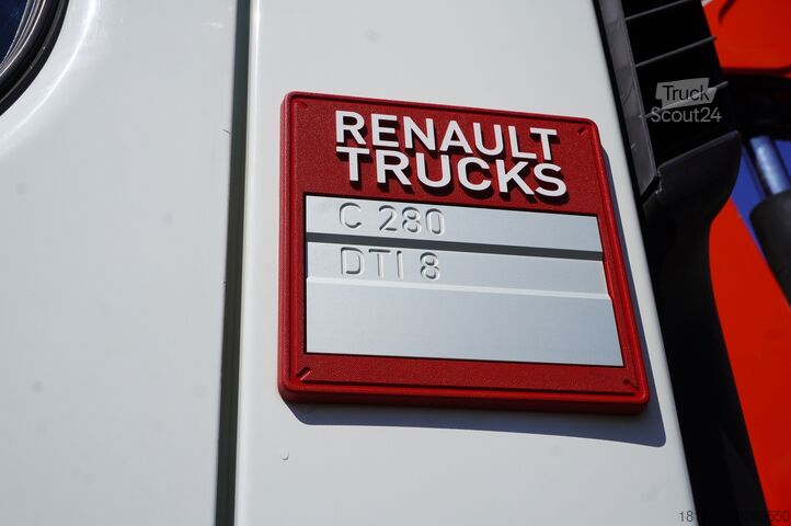Valník s jeřábem Renault C280 DTI 8 / FASSI crane 5.6T / range 8m