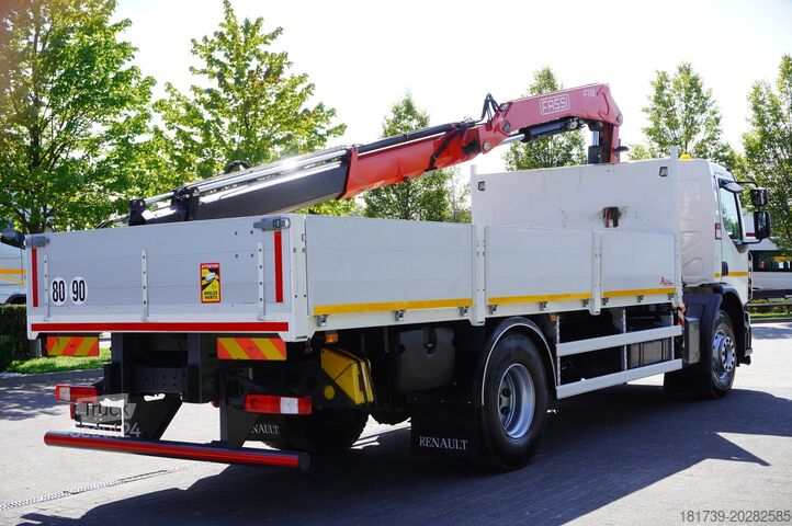 Valník s jeřábem Renault C280 DTI 8 / FASSI crane 5.6T / range 8m