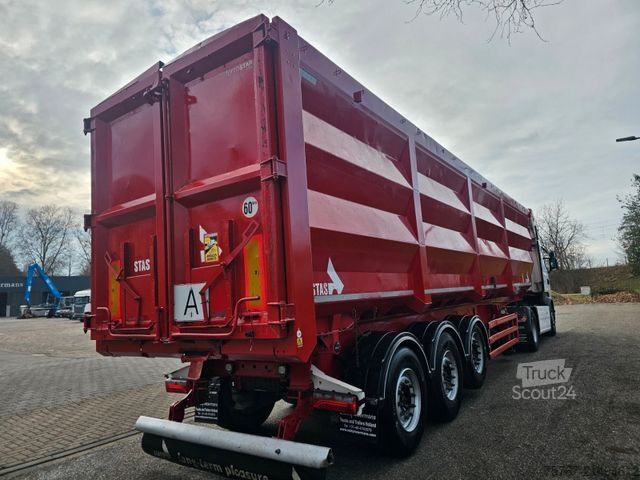 Billenős félpótkocsi STAS S300CX Alu Chassis / Stahl Mulde Ca.60 M3