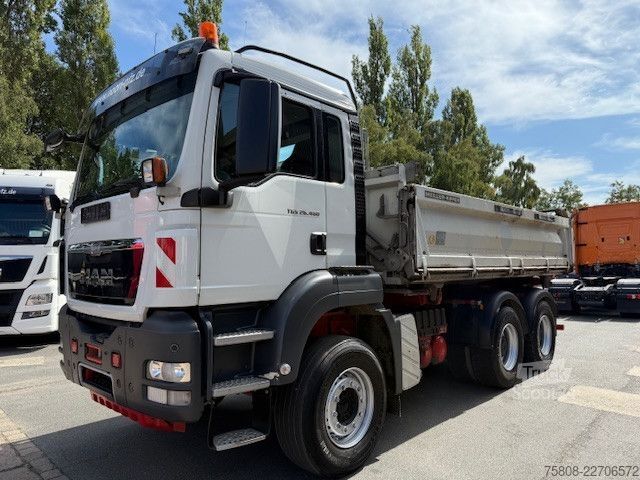 Tre-sidet tipbil MAN 26.480 6x4BB Meiller Schalt Klima AHK Hydraulik
