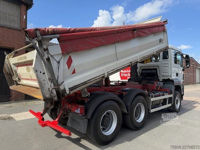 Tre-sidet tipbil MAN 26.480 6x4BB Meiller Schalt Klima AHK Hydraulik