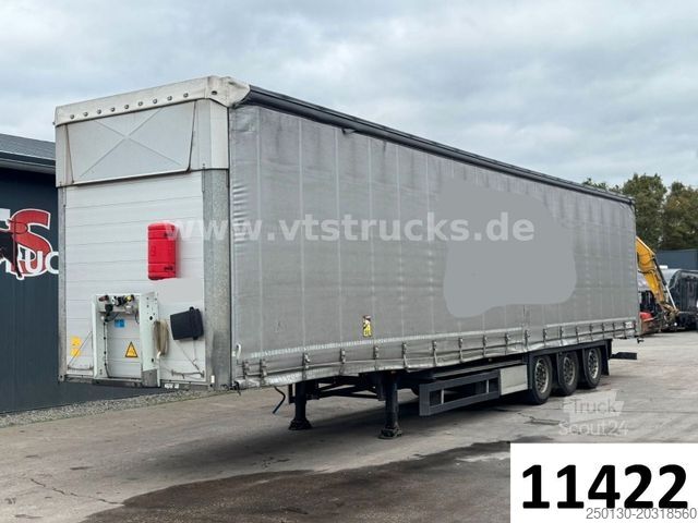 Open semitrailer with tarp SCHMITZ CARGOBULL SCS Mega Hubdach Edscha Lift Staplerhalterung