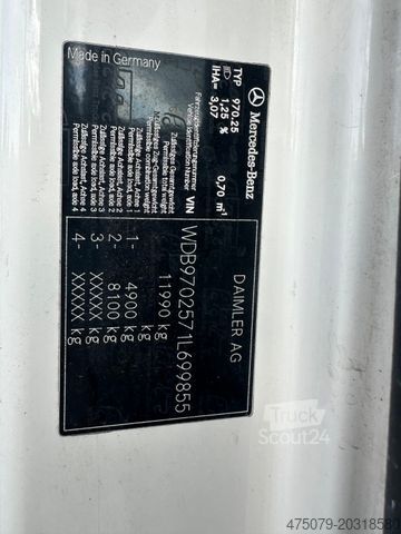 Tentinė platforma sunkvežimis MERCEDES-BENZ Atego 1226 / LBW / 8 Gang Schalter