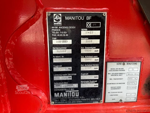 Teleskopiskais iekrāvējs MANITOU MRT 2540 Roto / Bühne / Jib / Winde / Funk
