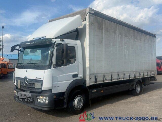 Plattewagen met zeil Mercedes-Benz Atego 1224 Schiebeplane L+R+ Dach LBW 1.5T AHK