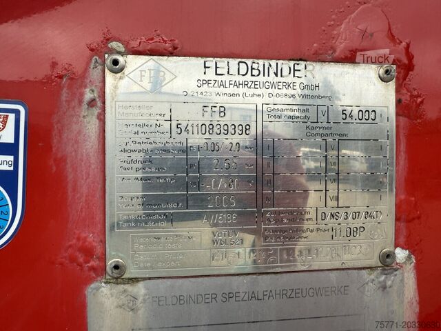Silo Feldbinder EUT 54.3 NACZEPA SILOS 54 m3