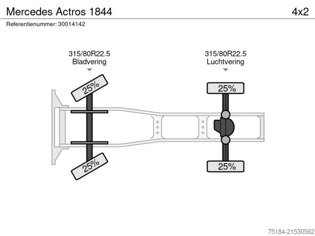 Tracteur standard Mercedes-Benz Actros 1844
