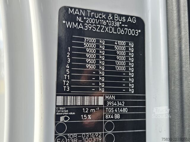 Žeriavové vozidlo MAN TGS 41.480 8x4 BB / PM 100 tm + JIB + WINCH
