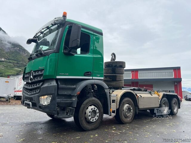 Camión portacontenedores de gancho Mercedes-Benz Arocs 3248  E6 LBW Scheckheft AHK