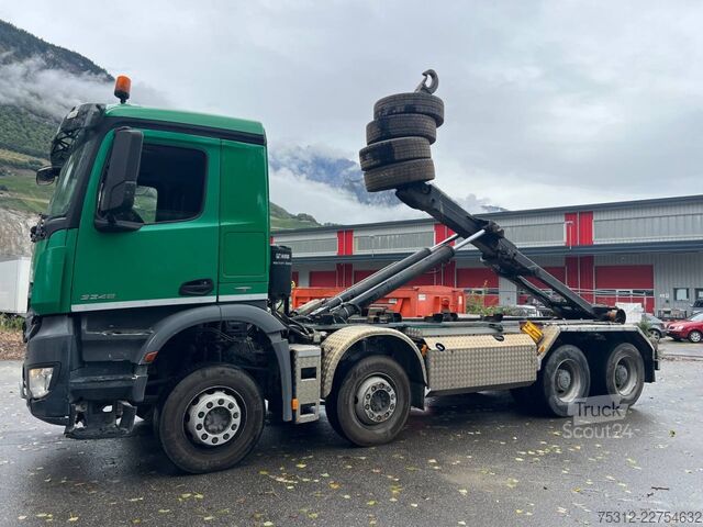 Camión portacontenedores de gancho Mercedes-Benz Arocs 3248  E6 LBW Scheckheft AHK