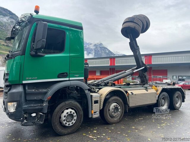 Camión portacontenedores de gancho Mercedes-Benz Arocs 3248  E6 LBW Scheckheft AHK