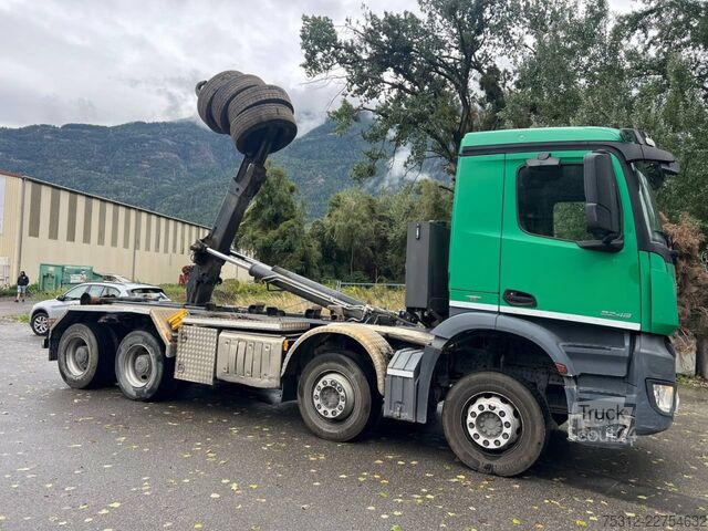 Camión portacontenedores de gancho Mercedes-Benz Arocs 3248  E6 LBW Scheckheft AHK