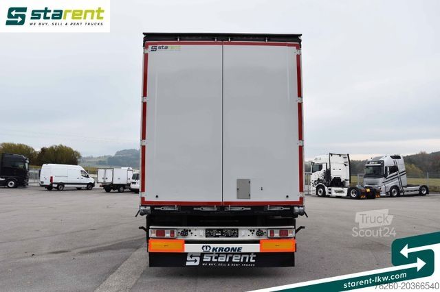 Открытый полуприцеп с тентом KRONE Tautliner, Hubdach, Liftachse, Alcoa, Palka, XL