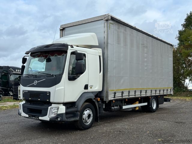 Autocarro con pianale e telone VOLVO FL280 JUMBO*AHK*Edscha*Hubdach*Liegeplatz*7,2m