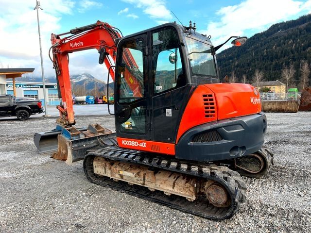 Chain excavator KUBOTA KX 080-4 Schnellwechsler 3xLöffel