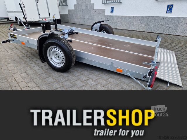 автомобилен ремарке trailershop Senklift Maschinen Motorrad Transport