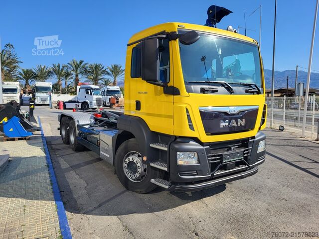 Hook lift container truck MAN TG33.480