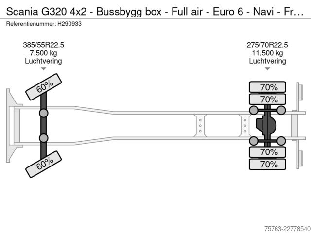 Mala Scania G320 4x2 - Bussbygg box - Full air - Euro 6 - N...