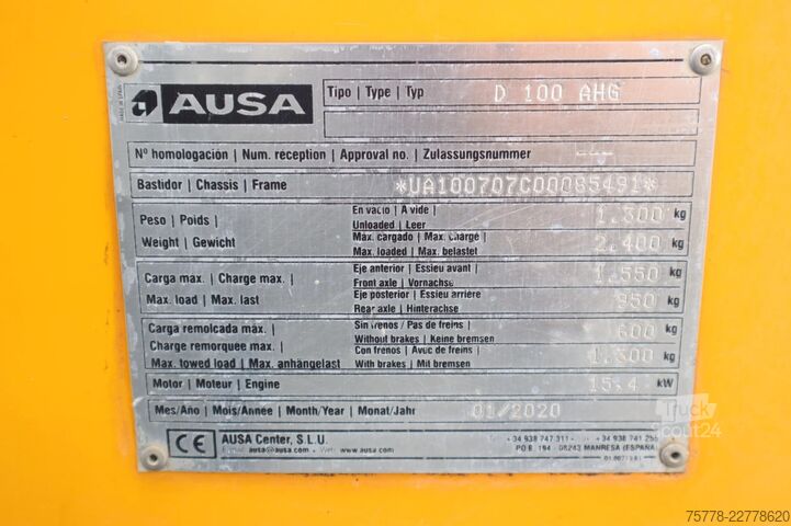 Wywrotka Ausa D100 AHG | ROTATING TIP | LOW HOURS | GOOD TIRES