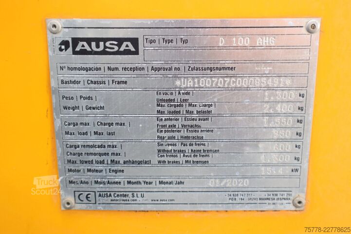 Mini wywrotka Ausa D100 AHG | ROTATING TIP | LOW HOURS | GOOD TIRES