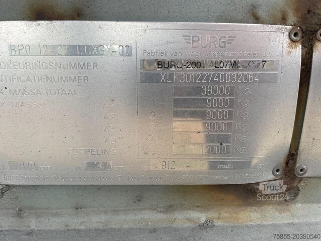 Containertransport Burg BPO 12-27 CCXGX-00 20/30 FT Chassis / Tank / AD...