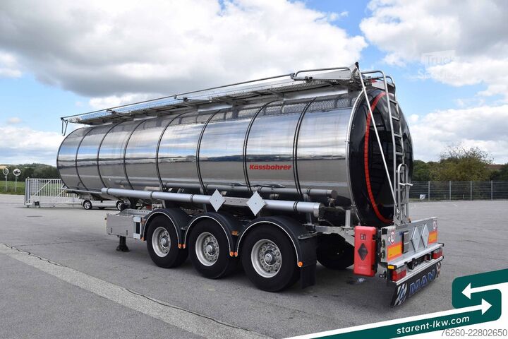 Tanksemihenger KÄSSBOHRER Chemietank, ADR, 30.000L, Liftachse, Alufelgen