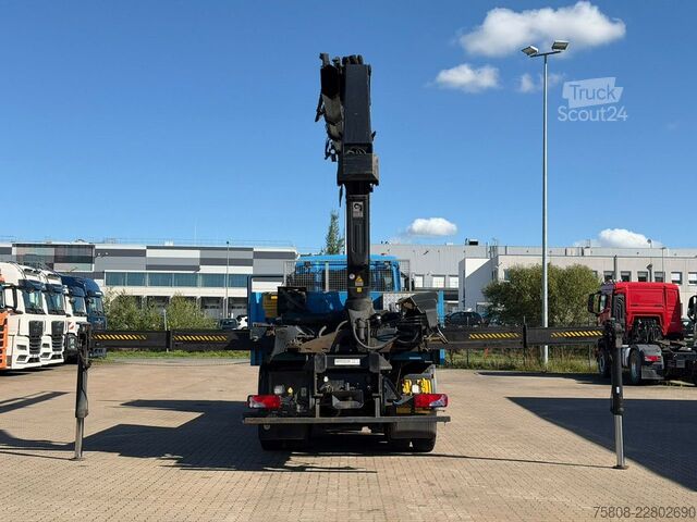 شاحنة مسطحة MAN TGS 28.440 6x6BB HIAB XS244 Funk Container 6,30m
