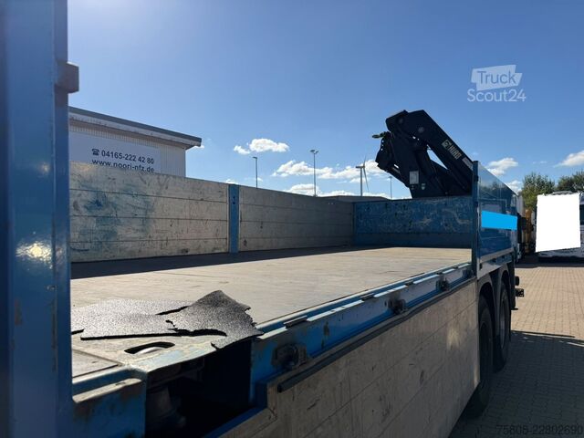 شاحنة مسطحة MAN TGS 28.440 6x6BB HIAB XS244 Funk Container 6,30m