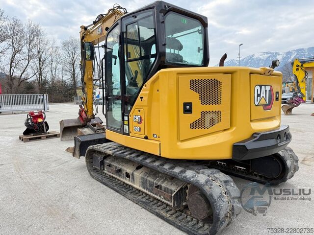 Koparka gąsienicowa CATERPILLAR 308CR 07A  Powertilt 3x Löffeln Hammerleitung