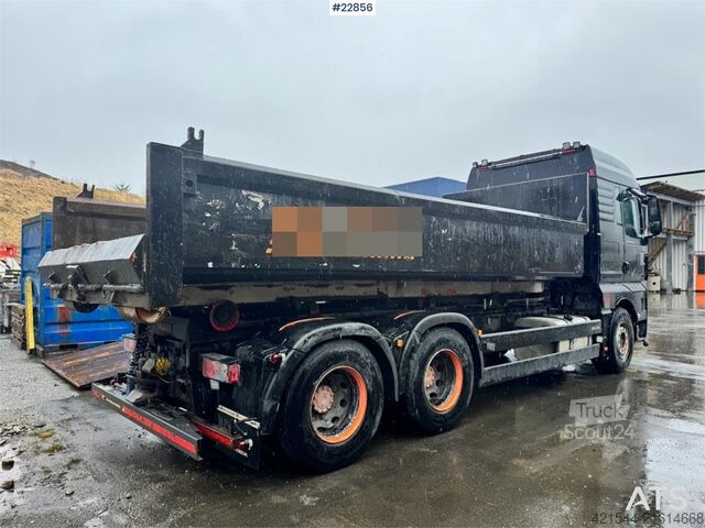 Hook arm system MAN TGX 26.480 6x2 hooklift truck with box – crane hyd