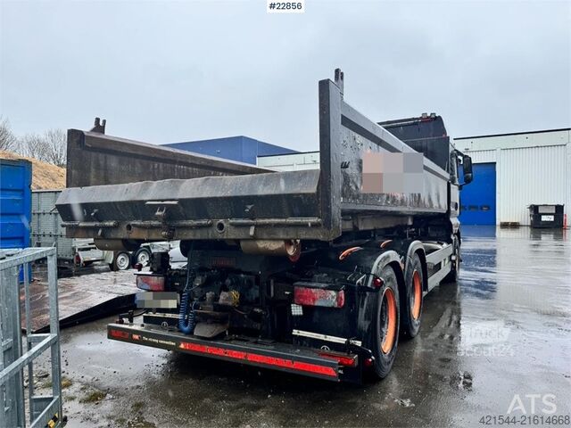 Hook arm system MAN TGX 26.480 6x2 hooklift truck with box – crane hyd