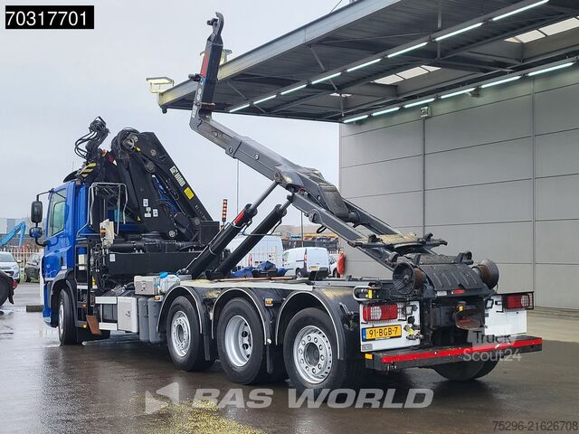 Containertransport (haakarmsysteem) DAF CF 400 8X2 HIAB 244 EP-3 Hipro Crane Kran HIAB ...