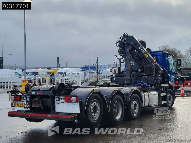 Containertransport (haakarmsysteem) DAF CF 400 8X2 HIAB 244 EP-3 Hipro Crane Kran HIAB ...