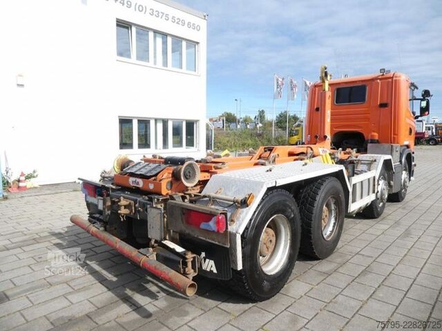 شاحنة قلّابة بذراع تحميل متحرك SCANIA G 410/8x4 Abrollkipper AP Achsen